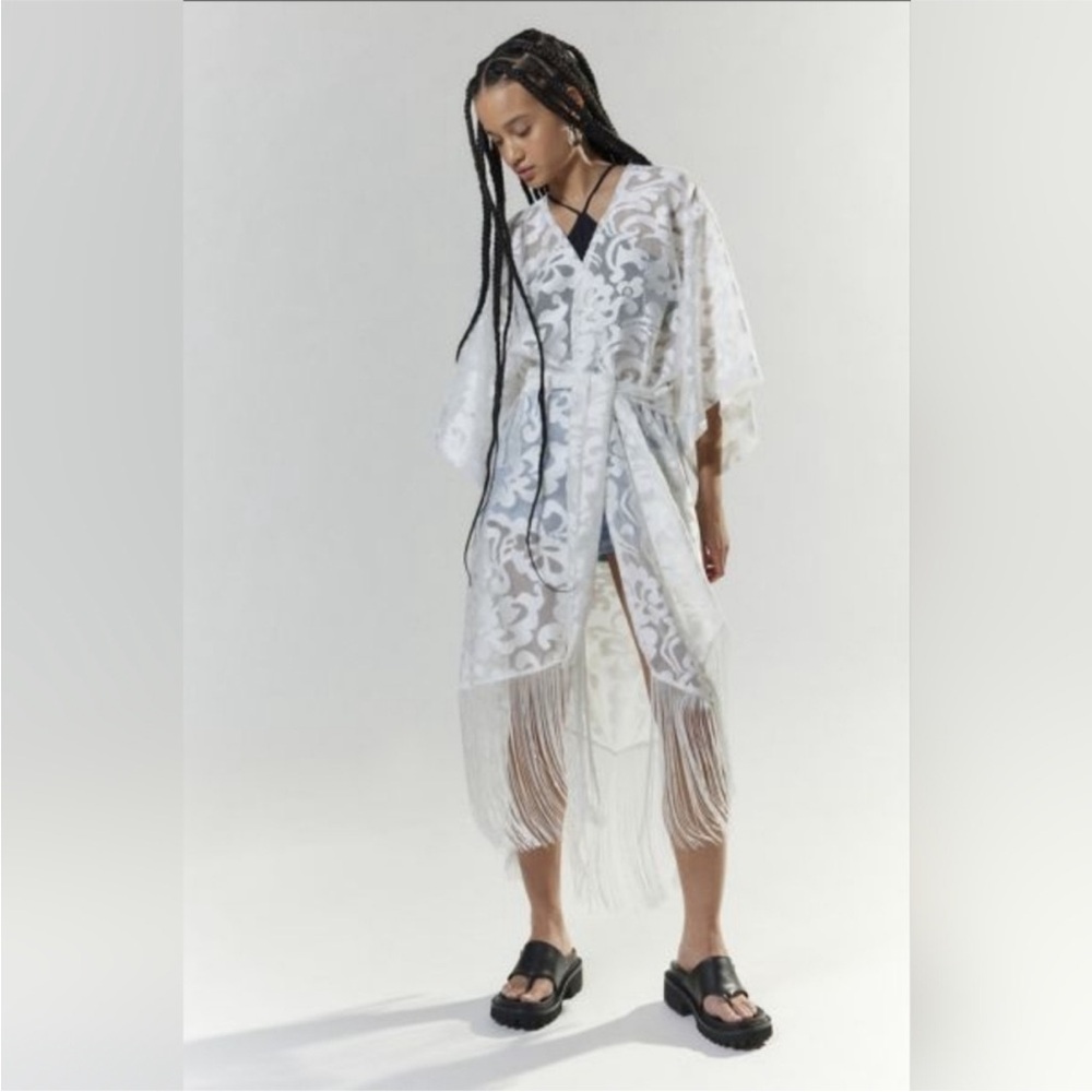 Silence & Noise Lilly Festival Fringe Lace Jacket